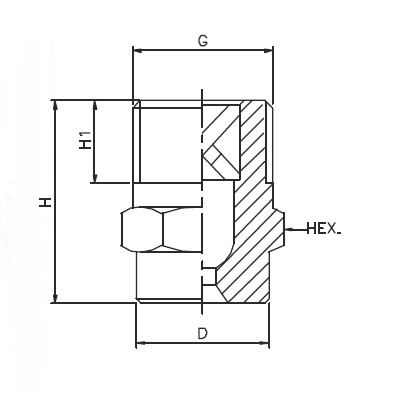 Чертеж форсунки полный конус DA1